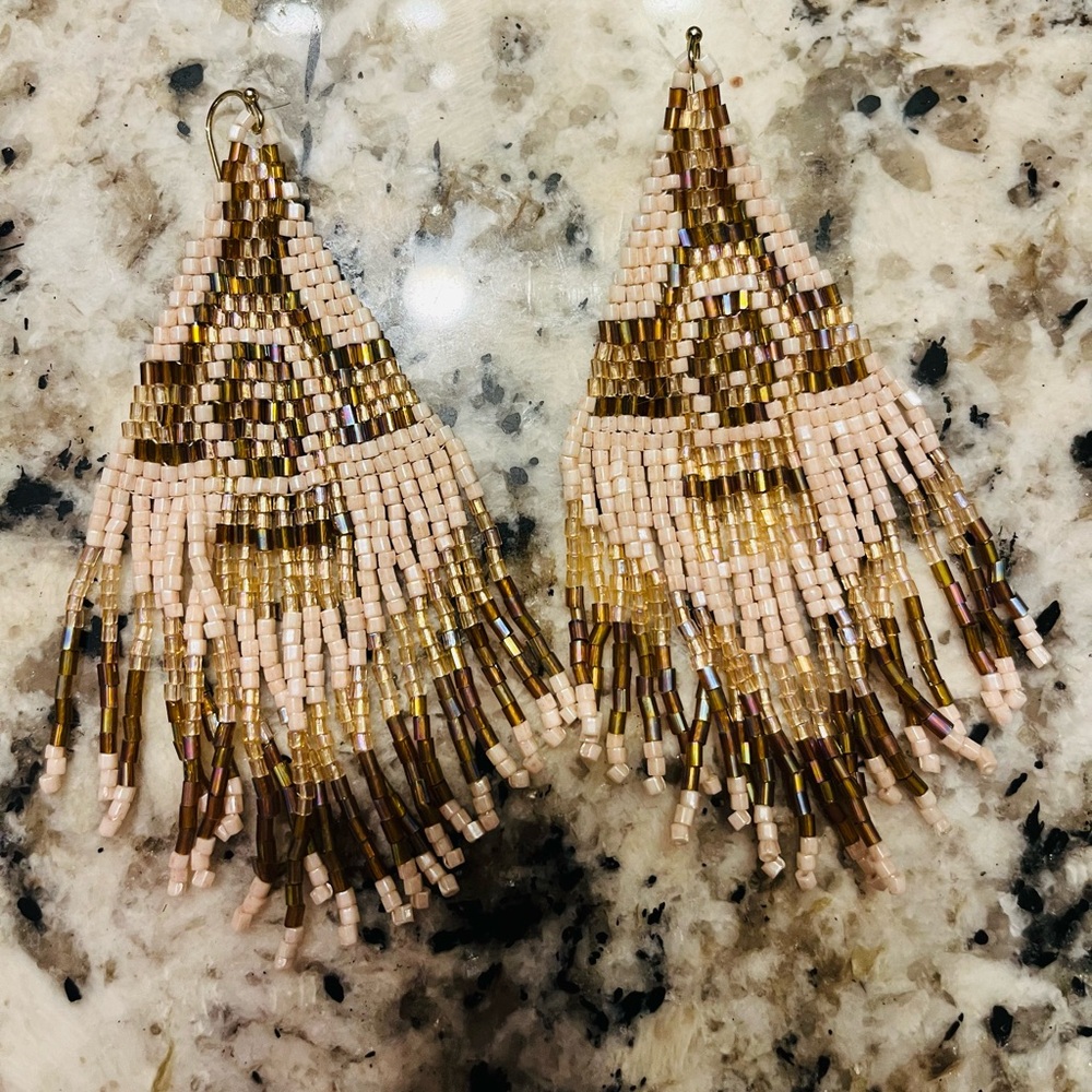 Beaded dangle earrings